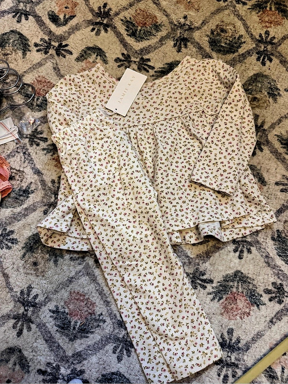 Jamie Kay Floral Set in Cream & Pink